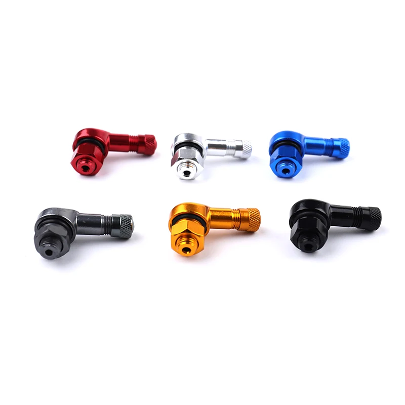 1/2pc Motorcycle Rim Tire Accessories Wheels Spare Parts Metal Valve Elbow 90 Degree Angle Motorbike Wheel Tire Valve Stems Part