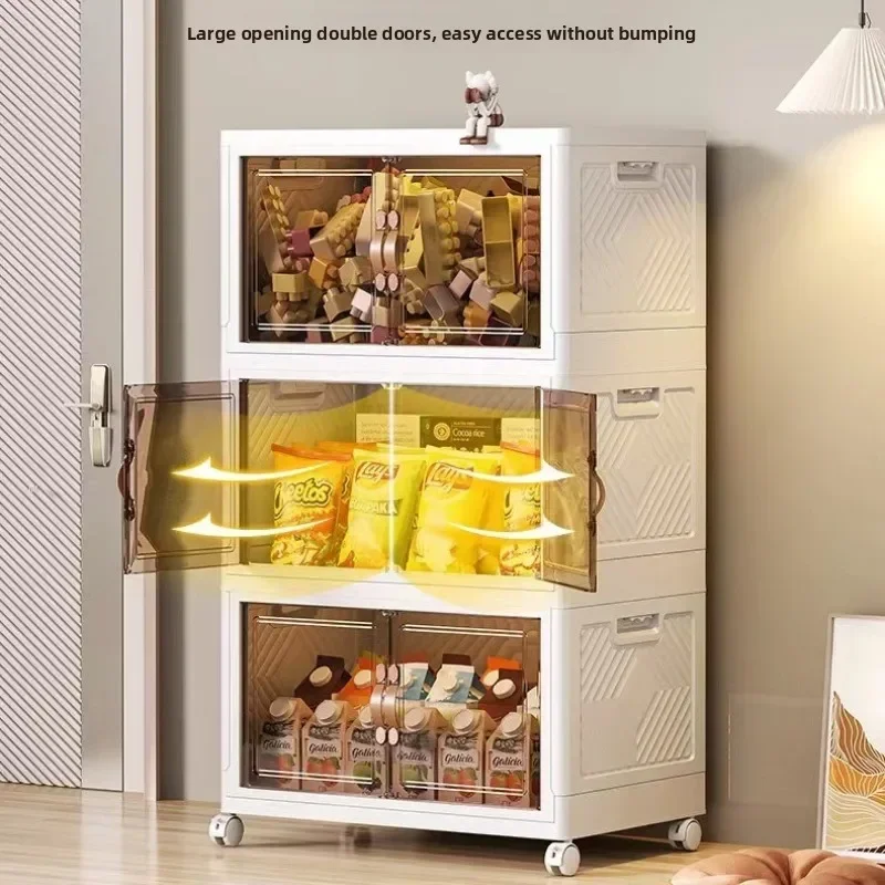 Minimalist Double door folding storage cabinet large capacity household locker