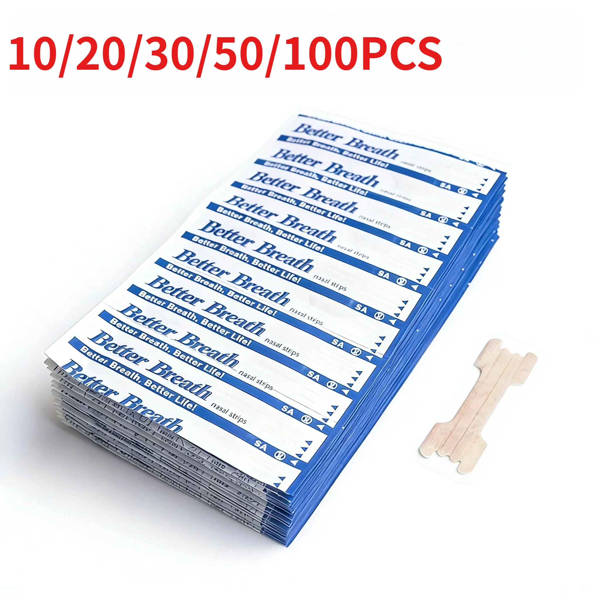 10-100PCS Nasal Strips Breathing Nose Patches for Adults and Child Better Sleeping Non-Invasive Anti Snoring Nose Breathe
