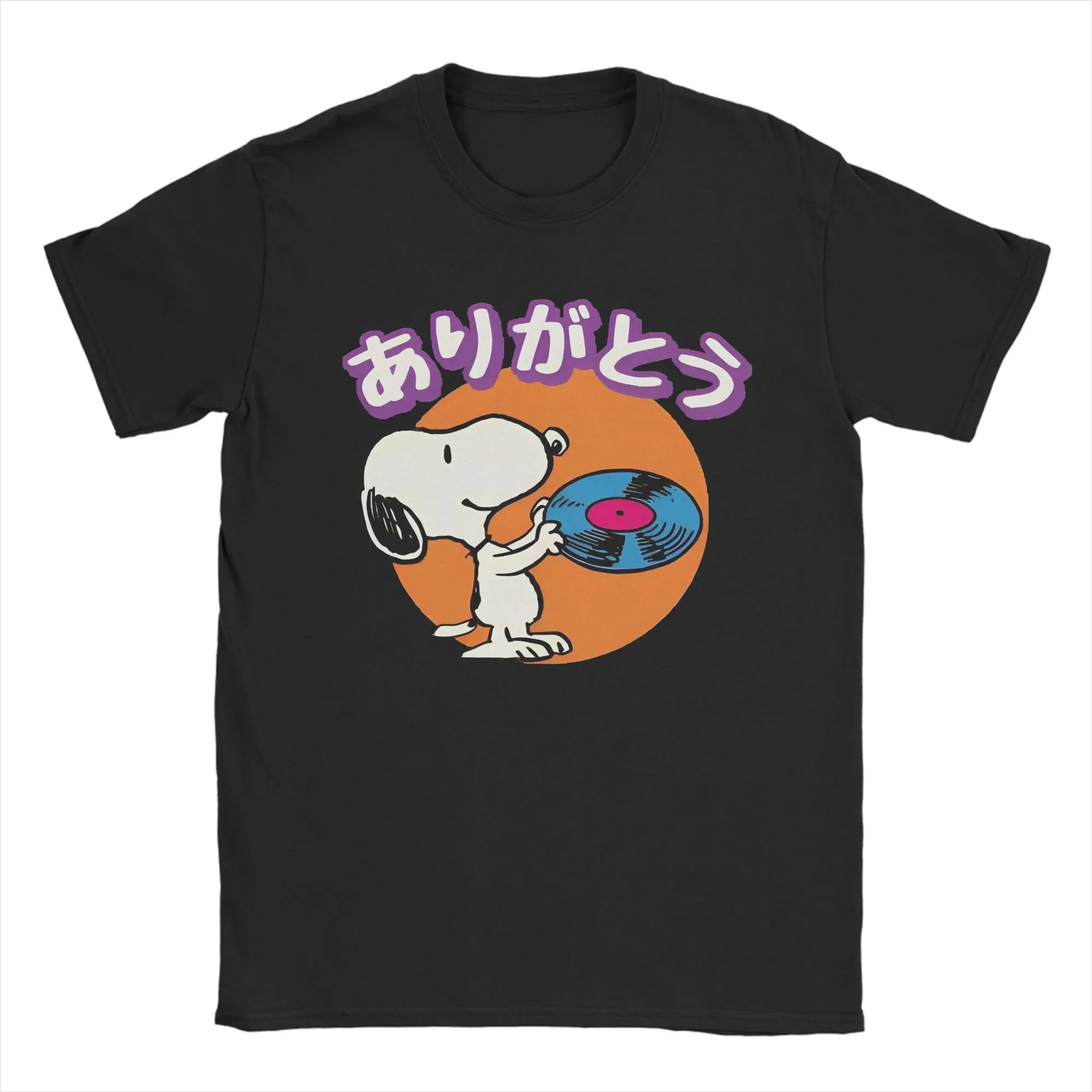 Men Women Snoopy  Record T Shirt  Cotton Clothes Novelty Short Sleeve O Neck Tees Original T-Shirt