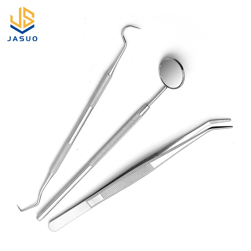 Instrument dentystyczny zestaw dentystyczny lusterko w kształcie ust sonda hak Pick zestaw pęset dentystyka dentista przygotuj narzędzie narzędzia do czyszczenia zębów — zdjęcie 3