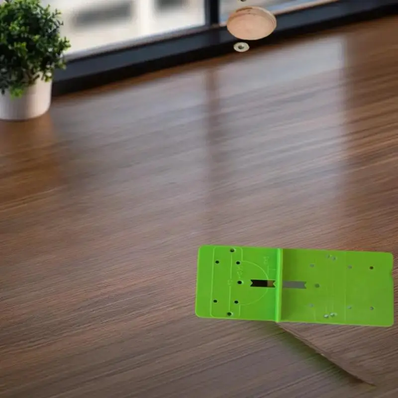 Gabarito chato para carpintaria, guia de perfuração de dobradiças, modelo de dobradiça de armários, ferramenta localizador de furos