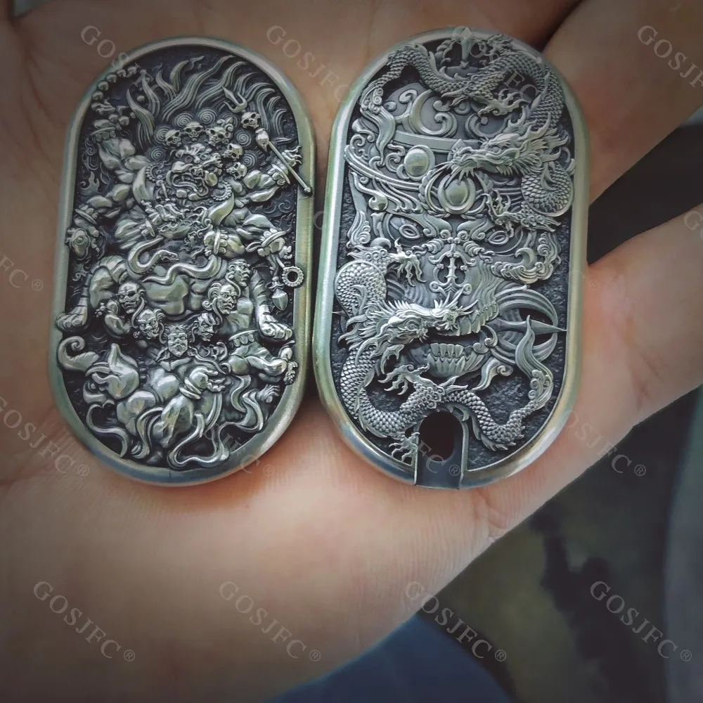 LEYANG EDC Push Slider Zintegrowany Slider Fidget z Rzeźbieniami, Miedziany, Obrotowy w Lewo i Prawo o 360 Stopni °   Zabawki antystresowe dla dorosłych