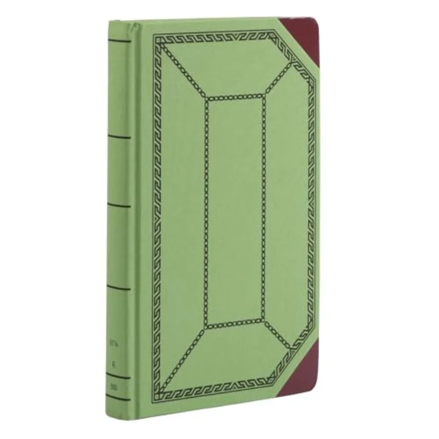 6718500R Record/Account Book Record Rule Green/Red 500 Pages 12 1/2 x 7 5/8