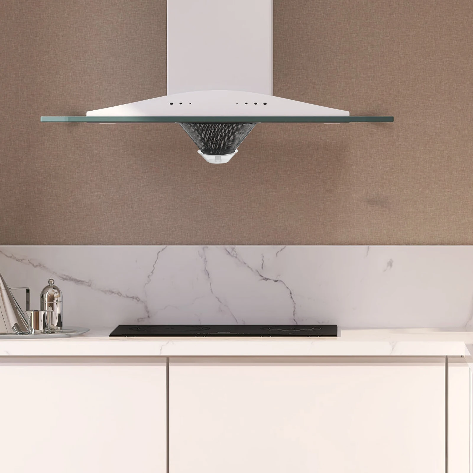 

Universal Range Hood Filters Metal Grease Oil Paper Blue Circle Mesh Cooker Collecting Cup Replacement Exhaust Fan