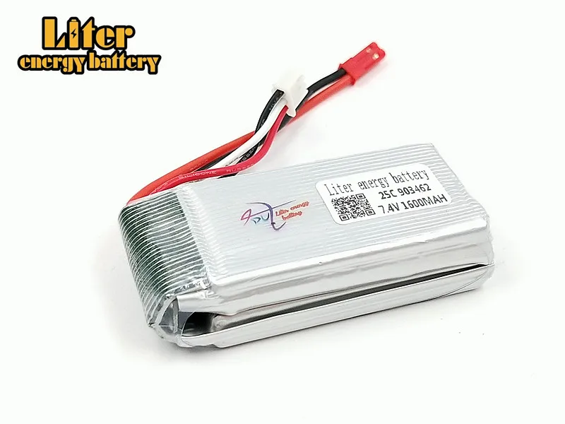 Литиевая батарея 7,4 В 1600 мАч 903462 25c WLtoys V913 L959 L202 Yi TY923 Huajun HJ817 HJ816 Lipo 7,4 В lipo 2s