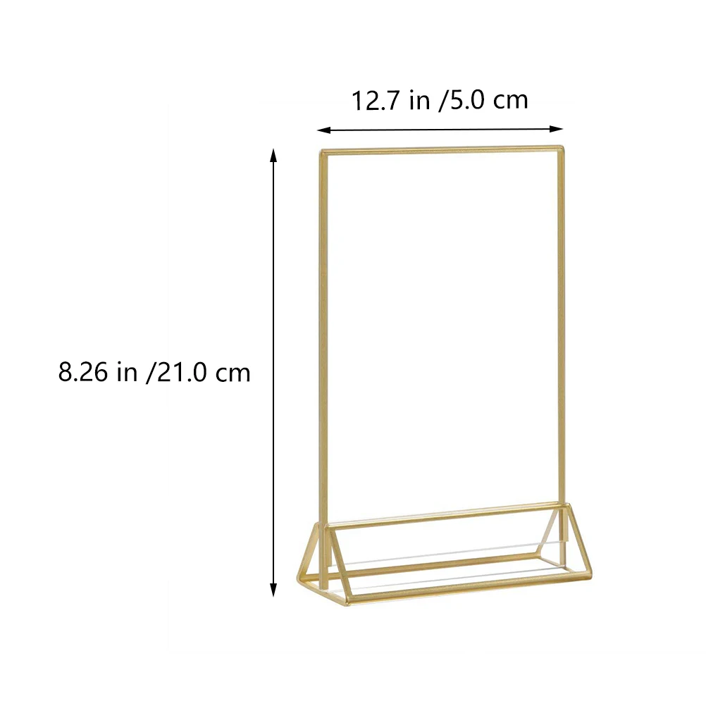 

2pcs Price Tag Display Stand Tabletop Sign Holder For Restaurant Hotel Advertising Menu Rack Desktop Note Clamp Photo Display