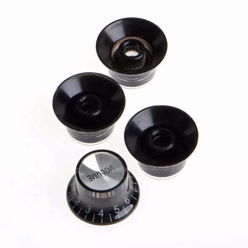 Switches Knobs Kit Parts Accessories Aluminum & Acrylic Top Bell Control Gibson Les Paul Guitar 2 Hat Hot Sale