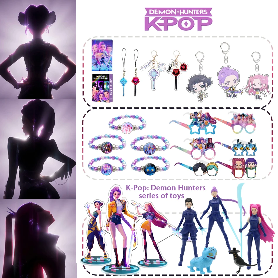 Pulseras KPop Demon Hunters, pulsara con cuentas a moda para niñas, figura de dibujos animados, accessori de joía, juguet