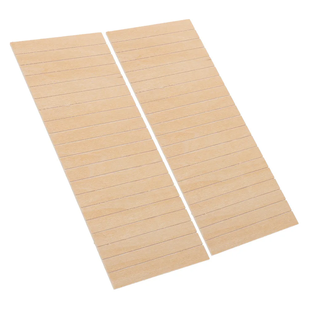2Pcs Wooden Wainscoting Panels Miniature Furniture Accessories for DIY Dollhouse Decor and Interior Design Dollhouse Trim