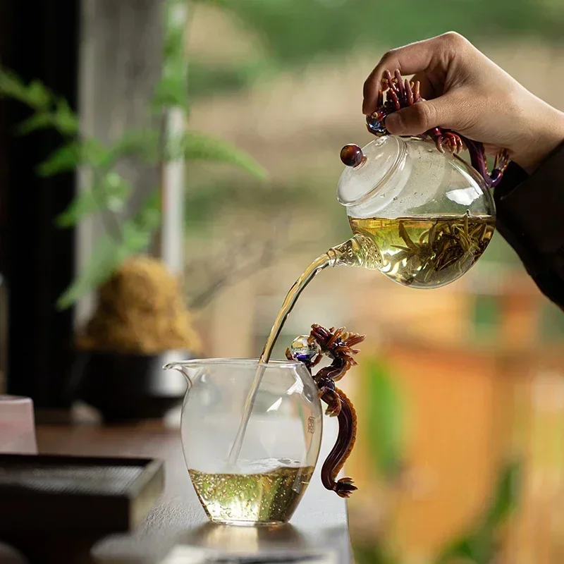 وعاء القهوة البورسليكات الزجاج موقد الشاي صانع مقاومة للحرارة الحليب دفئا صانع الشوكولاتة الساخنة #5