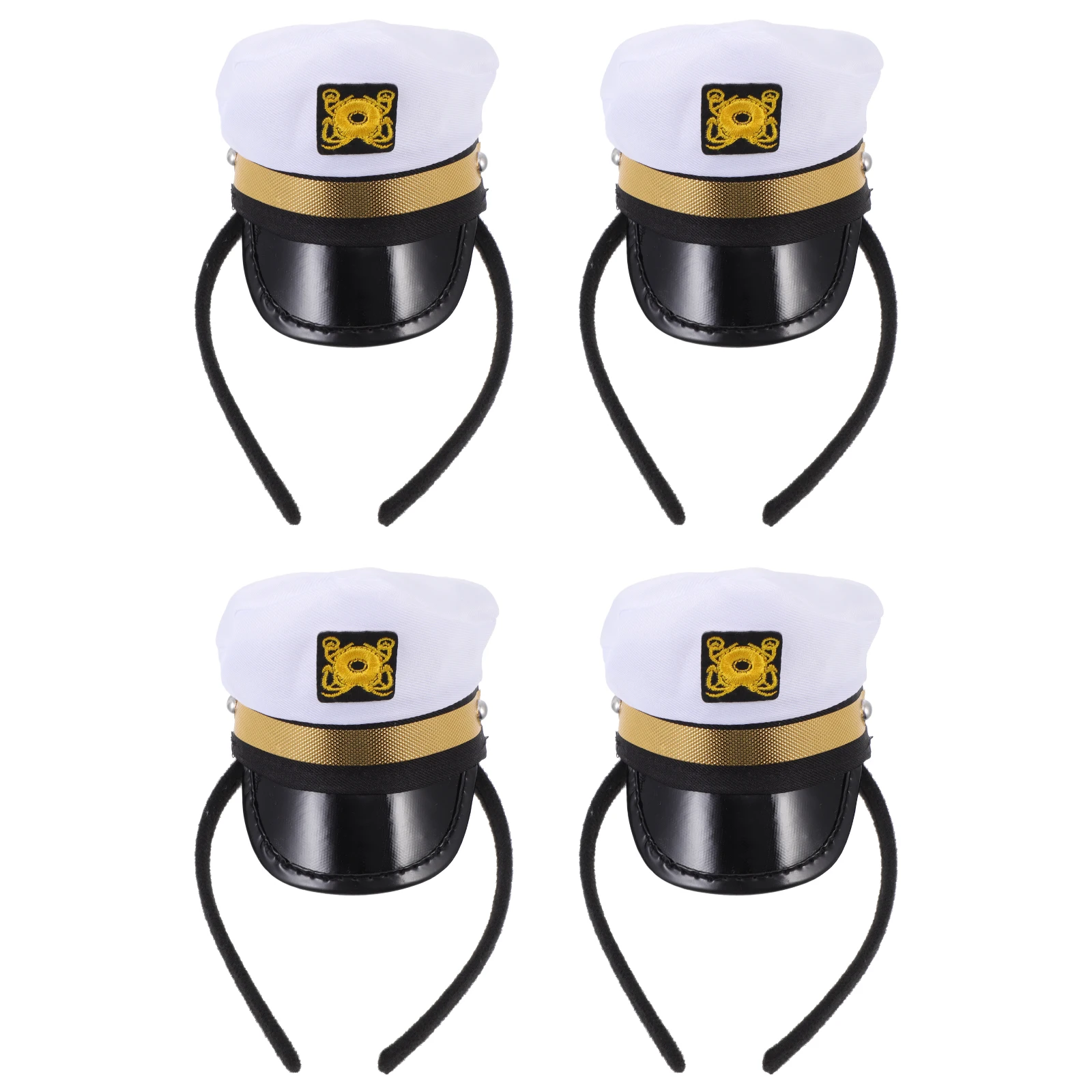 

4pcs Navy Sailor Hat Hair Hoops Kids Party Headdress Costume Hairbands For Cosplay Performance Children Headpiece Props