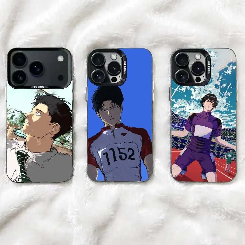 

Anime 100 Meters Phone Case For iPhone 17,16,15,14,13,12,11 Plus,Pro Max,XS,Colorful Silver Phone case Funda Cover