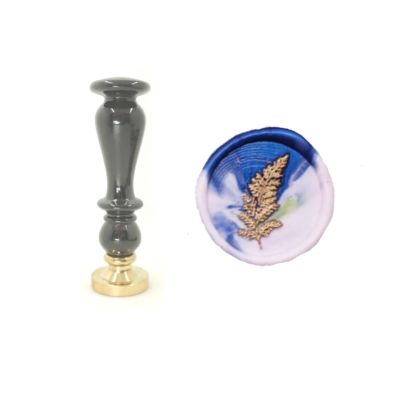 

Natural Plant Leaf Wax Stamp Exquisite Black Roman handle,Ancient Seal Retro Stamp,Personalized Stamp Wax Seal High Quality 1