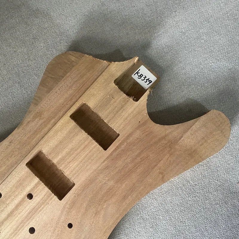 KB359 Natural Color 6 String Alien Electric Guitar Body Solid Redwood HH Pickups Right Hand No Paints DIY&Replace Parts