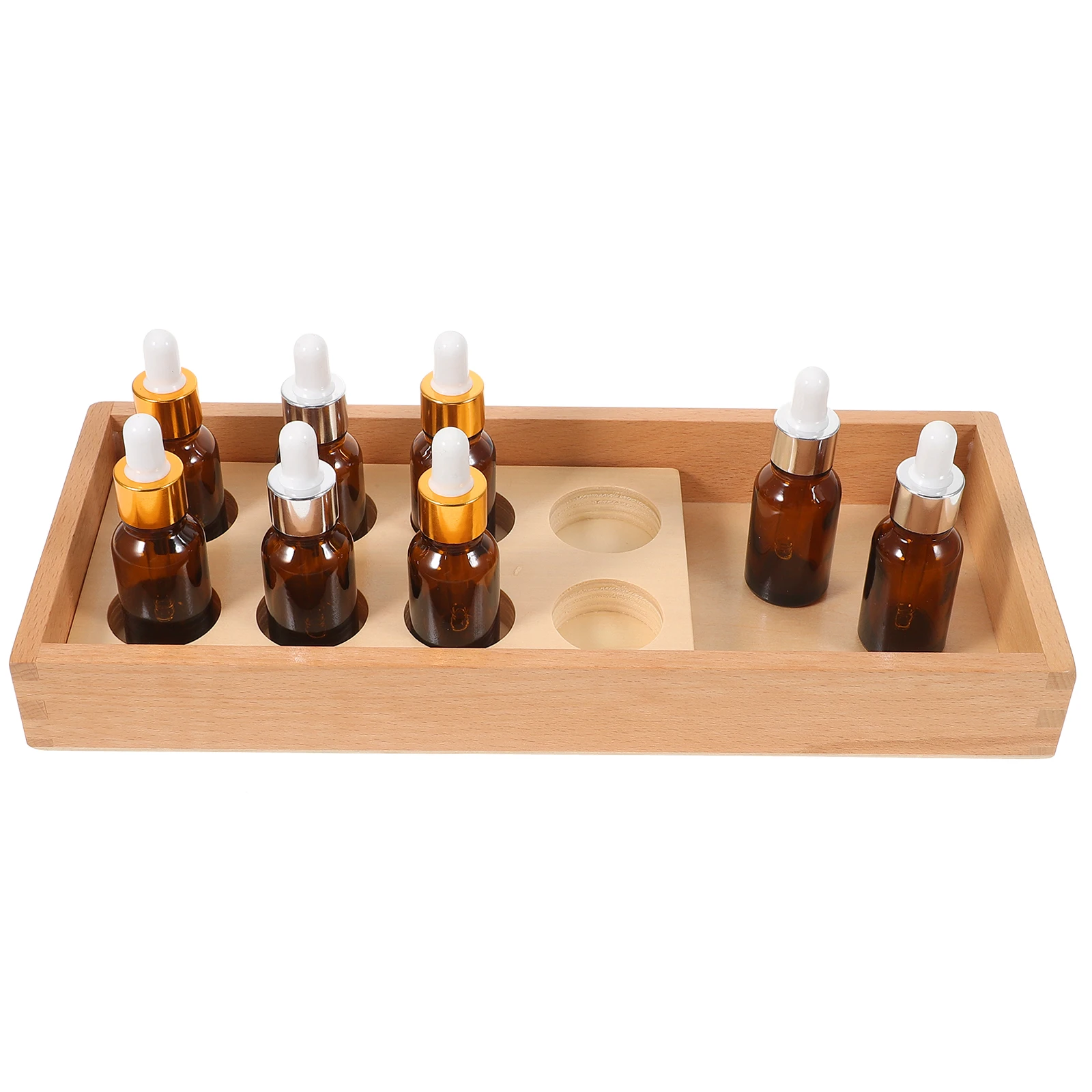

1 set Taste Bottle Aids Kids Sensory Toys Montessori Box Baby Educational Kids Montessori Box Toy Wood Material Practical Use
