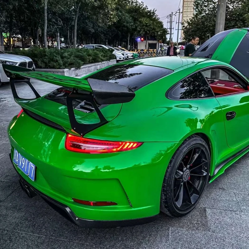 بيع المصنع مباشرة GT3RS نمط ترقية لـ 2011 + بورش 911 991 991.1 991.2 سبويلر خلفي جديد من ألياف الكربون الجافة جناح سبويلر للسيارة #5
