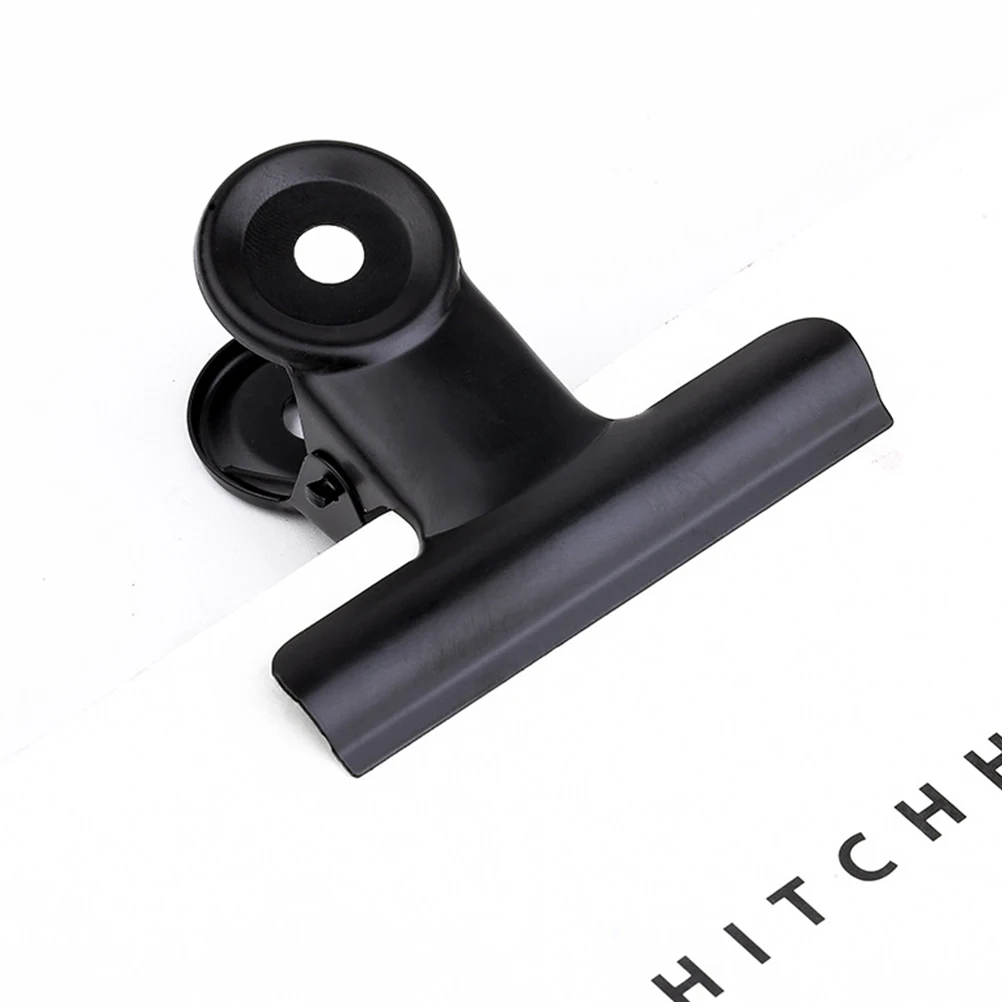

15pcs Note Clips Metal Binder Clips 50Mm Black Corrosion Resistant Strong Spring Hold Documents Office Home Wall Display Tool