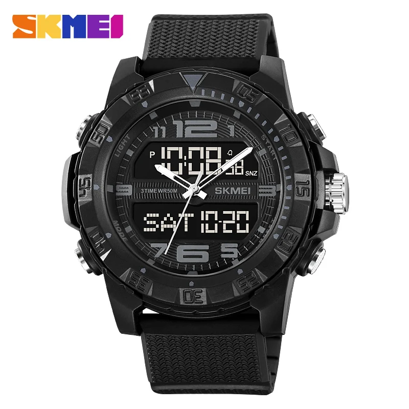 

SKMEI 2162 5Bar Waterproof Stopwatch Calendar Wristwatch Alarm reloj hombre Digital Countdown Sport Watches Mens Casual Back