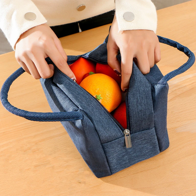 Insulation Oxford Cloth Lunch Box Bag Picnic Food Bento Thermal Cooler Bags Storage Container Handbag for Women Student Children