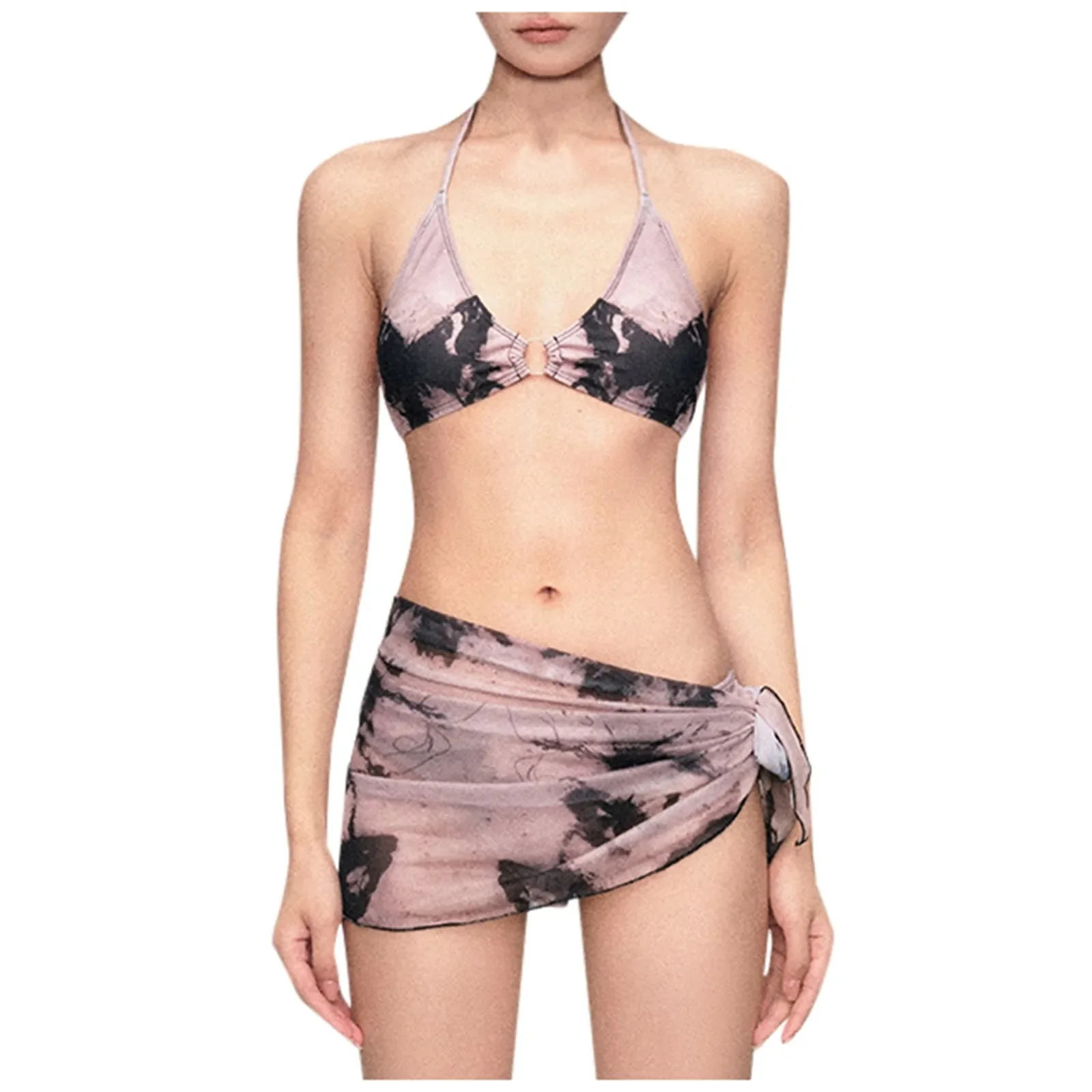Fashion Style Swimsuit Bikinis Sets Three Piece Set With Small Chest Bathing Suits New In Matching Sets Y2k Woman Clothing