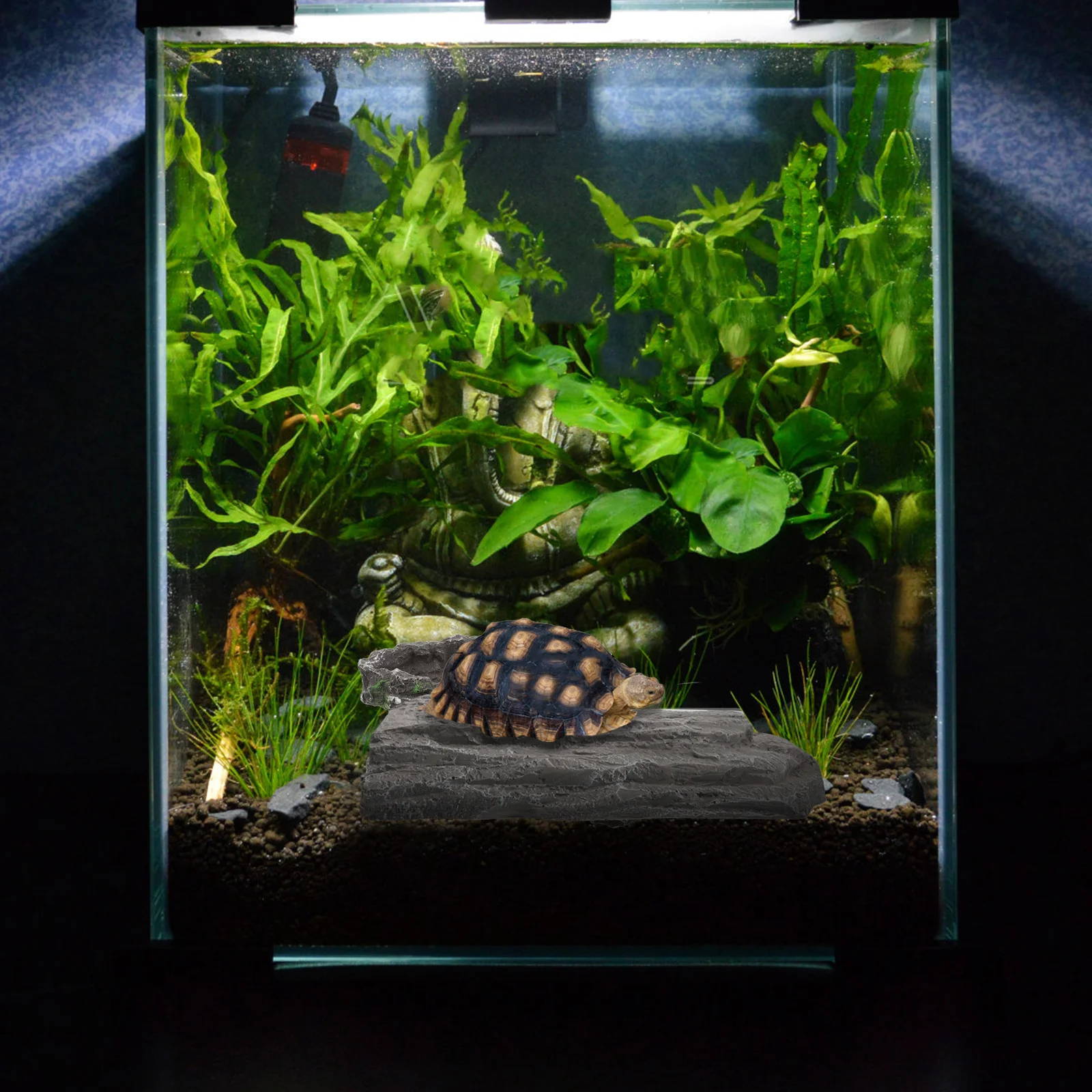 

Turtle Floating Basking Platform Adjustable Resin Suction Cup Turtle Tank Terrace Resting and Climbing Area for Turtles