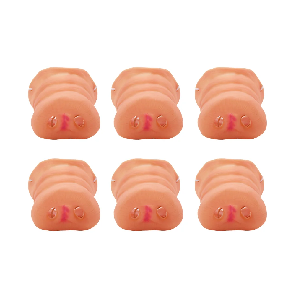 8pcs Pig Snout Mask Halloween Costume Party Pig Snout Toys Funny Pig Snout with Elastic Band