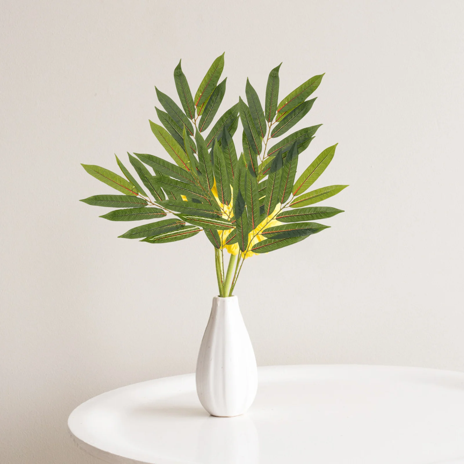 

5pcs Artificial Willow Leaves Realistic Faux Branches Indoor Decor Hanging Fake Plants For Room Study Dining - Simulation Tree