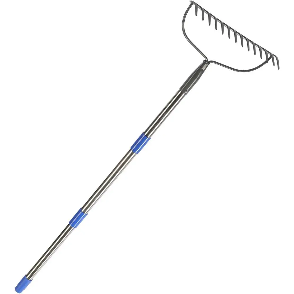 

Garden Rakes or Soil with Long 182CM Handle,Heavy Duty 14 Tines Rake,Gardening Steel Tools&Equipment