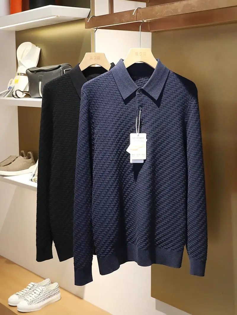 

Итальянский роскошный мужской деловой повседневный вязаный шерстяной свитер Base irt, осень-зима 2024, новинка Sle 9702 Faion Urban