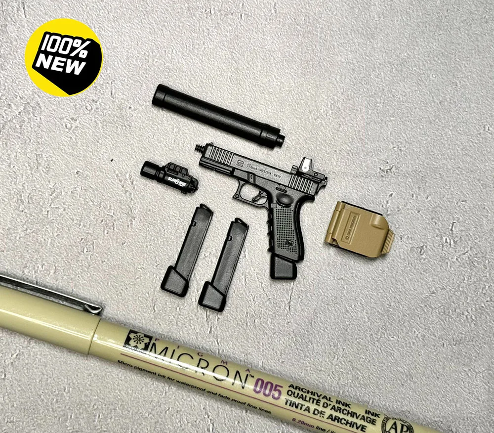 EASY&SIMPLE ES 26065RB De Britse soldaat Sniper Operation Het secundaire wapen G17 Clips Holster PVC-materiaal voor 12" pop 1/6