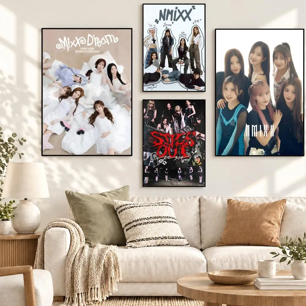 NMIXX Kpop Girl Group Stage Music Album Illustration Poster Decorative art prints for the home, holiday gifts, unframed