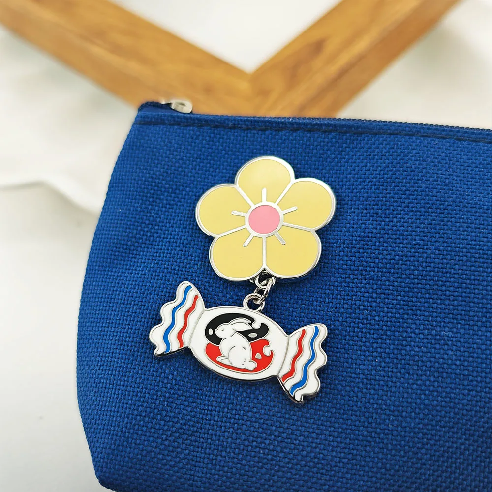 White Rabbit Candy Enamel Pin - Food Snacks Gifts ulasan dan harga