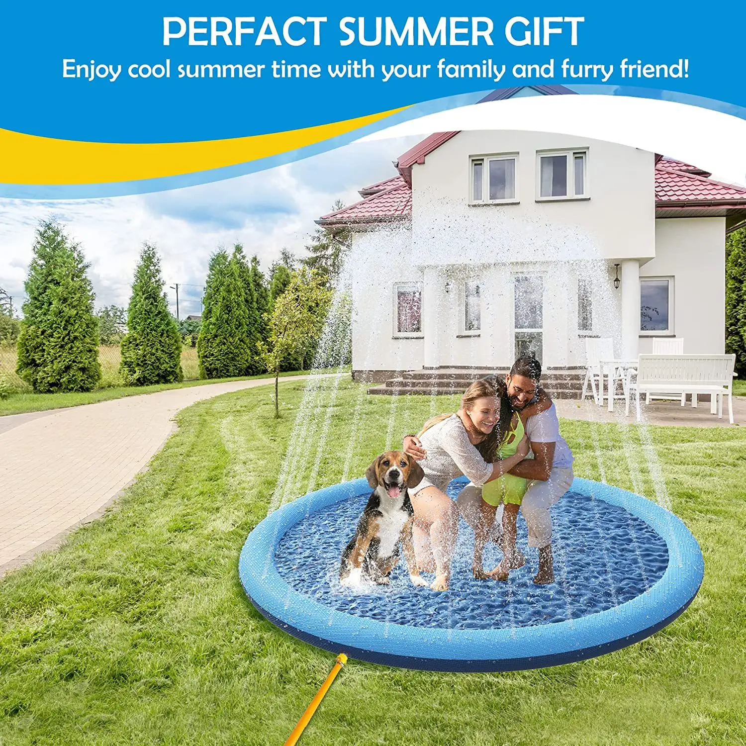 Fuente de agua para piscina, juego de diversión con agua, salón inflado de PVC, flotantes, baño de verano para niños, piscinas, playa, juguetes de jardín