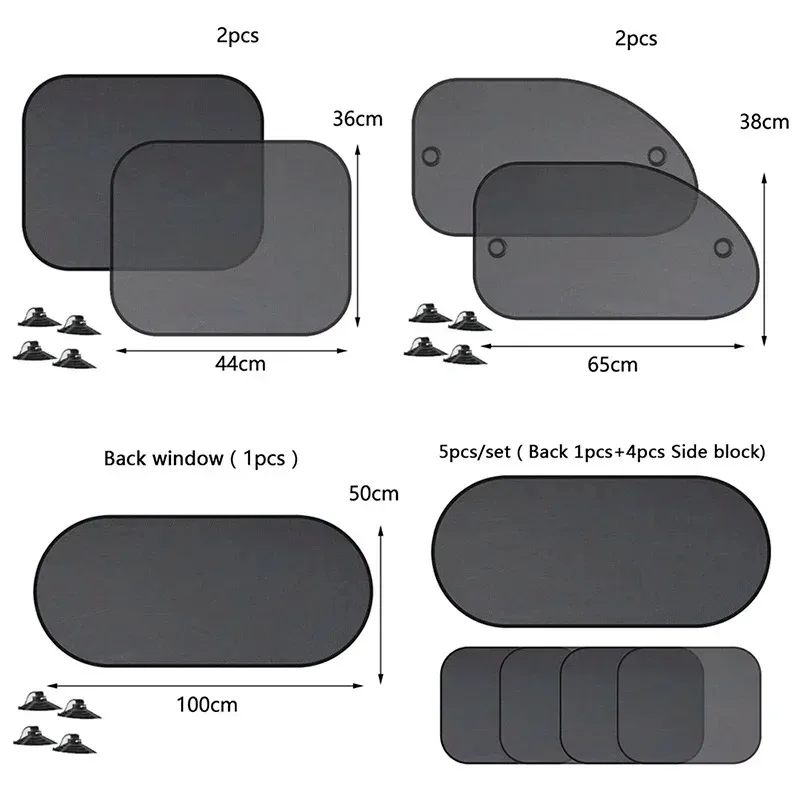 Car Sun Shade UV Protection Car Curtain Car Window Sunshade Rear Window Mesh Sun Visor Summer Protection Window Film