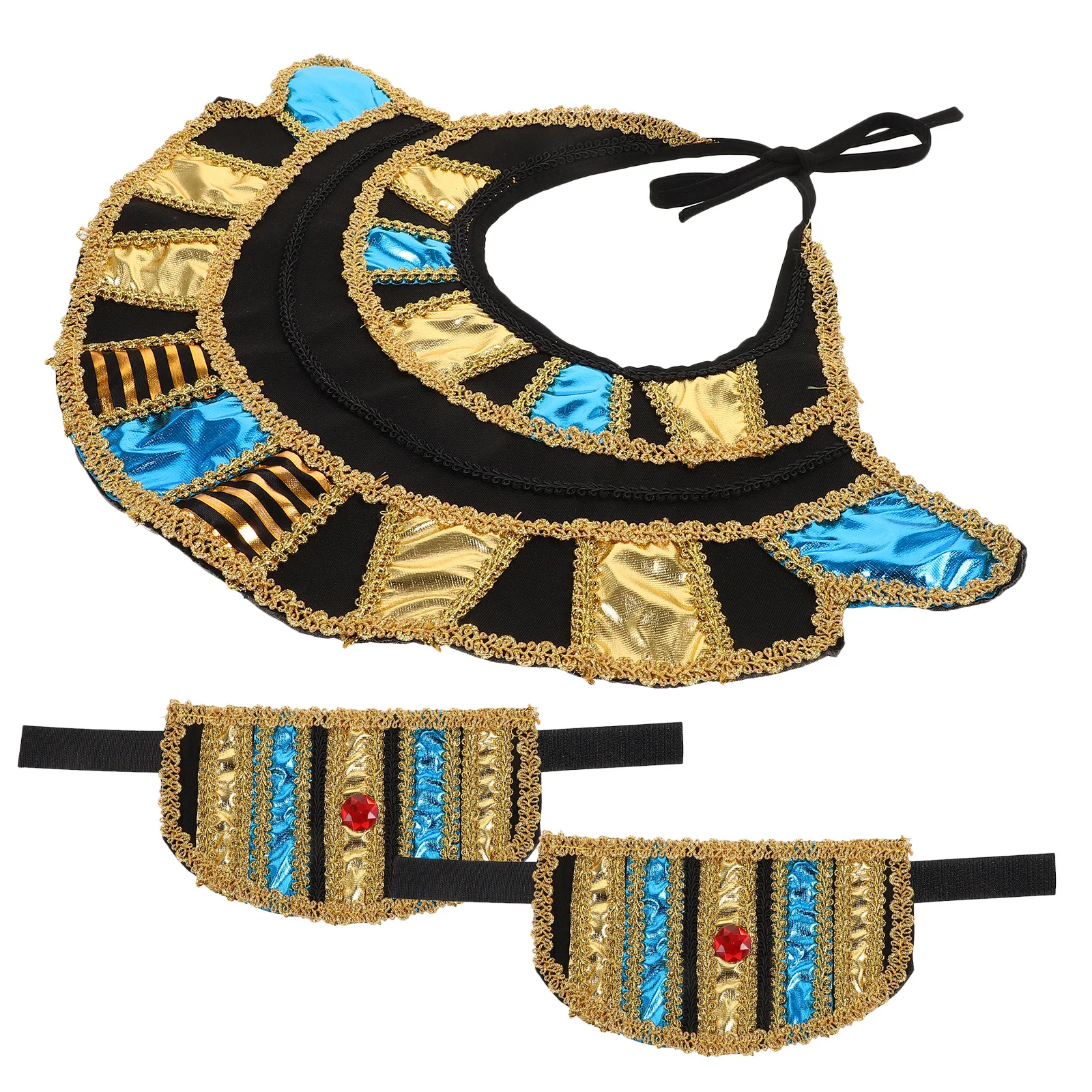 1Set Egyptische Kraag en Polsbandjes Kostuum Accessoires Vrouwen Halloween Cosplay Prop Egyptische Cosplay Kit Feestartikelen