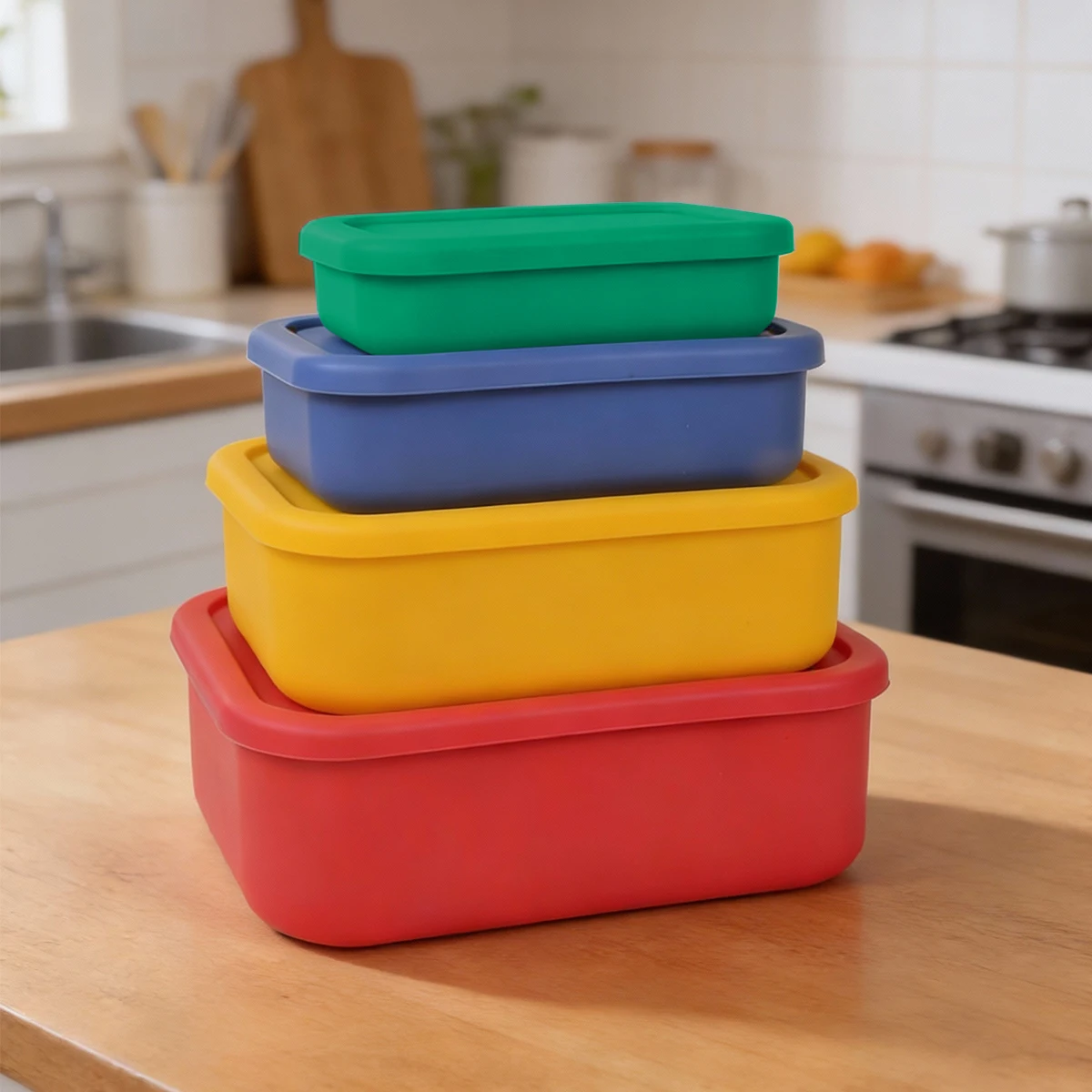 Silicone Square Food Storage Box, Multi-Specification Food Storage Container, Sealed Leak-Proof Lunch Box