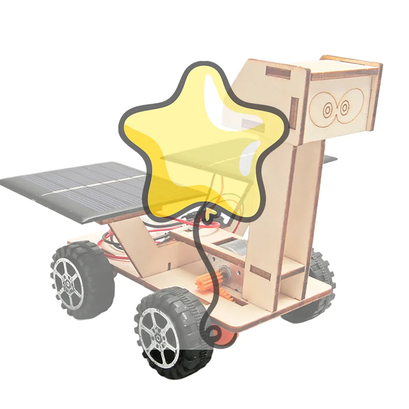 창의적인 DIY 손으로 만드는 태양광 마스 로버 모델 장난감 어린이용 나무 교육 도구 기술 소형 제작 퍼즐 장난감