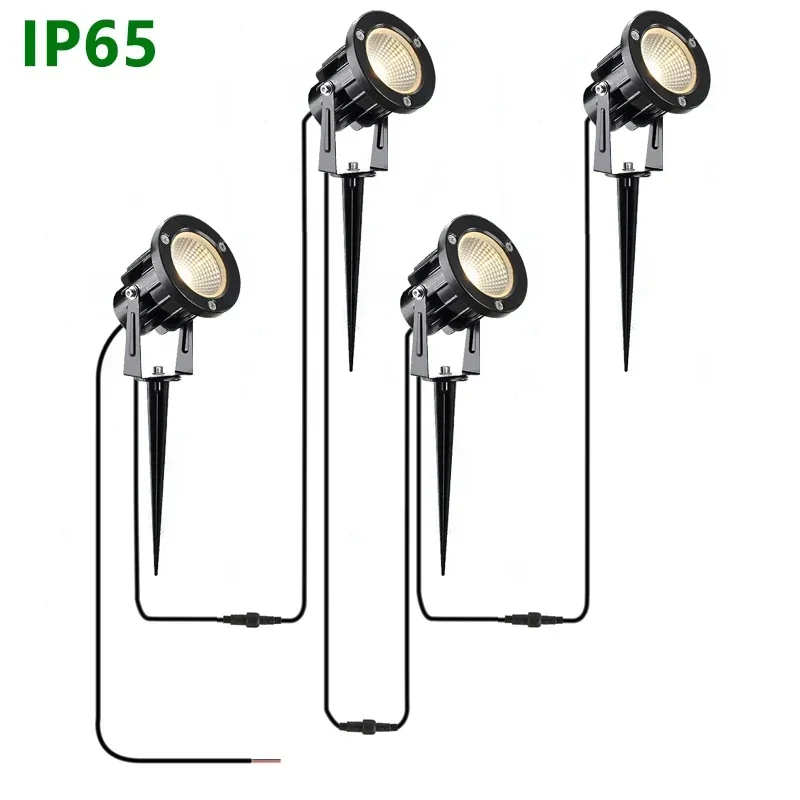 12 واط LED حديقة سبايك مصباح مقاوم للماء إضاءة الحديقة 2- متر سلك مسار الأضواء لتزيين الشرفة AC220V/110 فولت