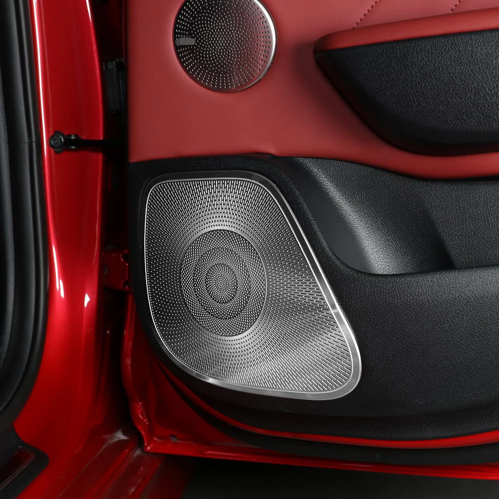LHD RHD For KIA Stinger 2018 2019 2020 2021 2022 Interior 4 Door Audio Speaker Loudspeaker Frame Horn Decoration Cover Trim
