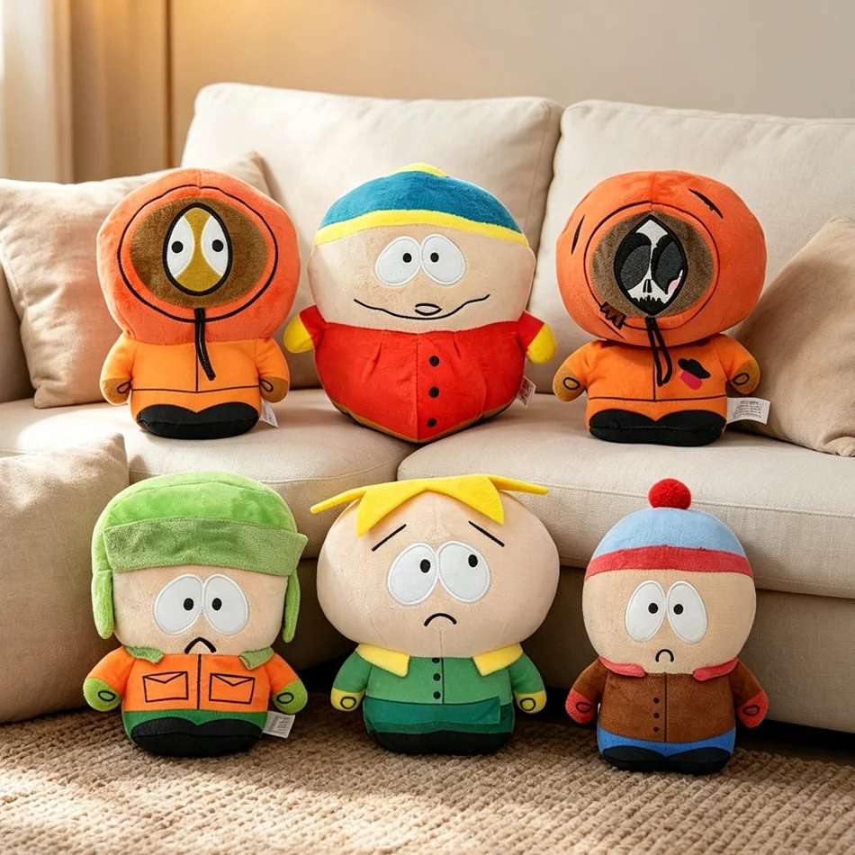 Cartoon Southern Park Plüschtier, Niedliche Stoffpuppe von Stan Marsh, Kyle Broflovski, Kenny, Sammlerstück Plüschkissen als Geschenk für Kinder – Detail 5