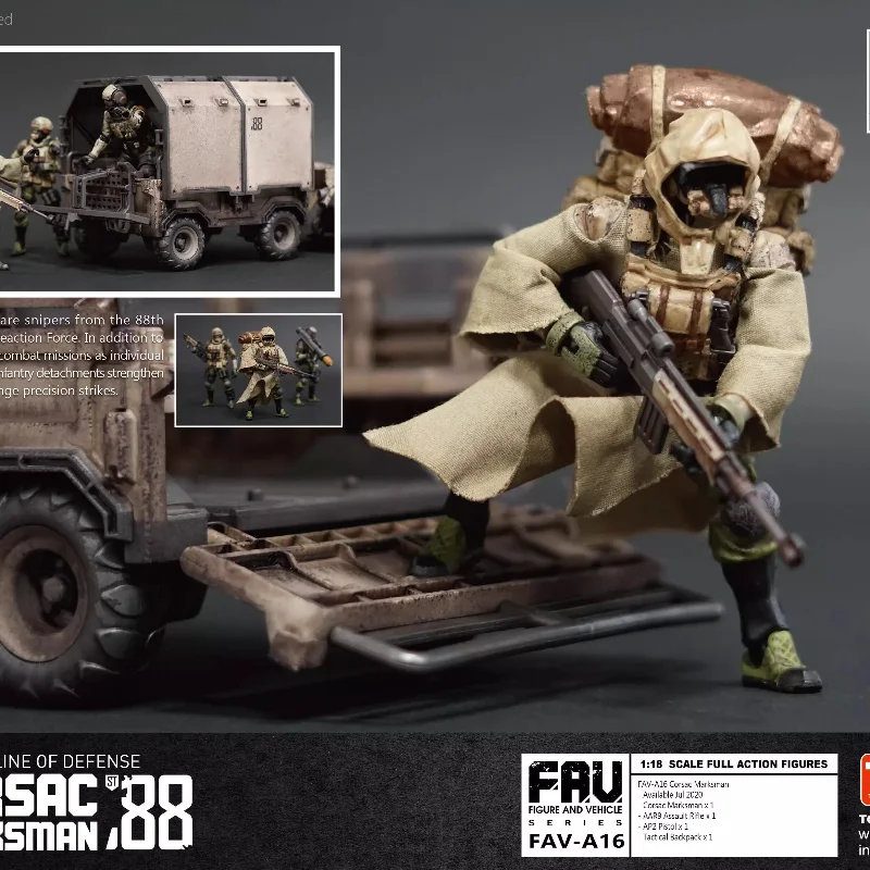 

InStock Acid RainWar88Sand Force FAV-A16 Sand Fox SniperA37Single Soldier1/18Reprint Anime ModelToy ActionFigure Collection Gift