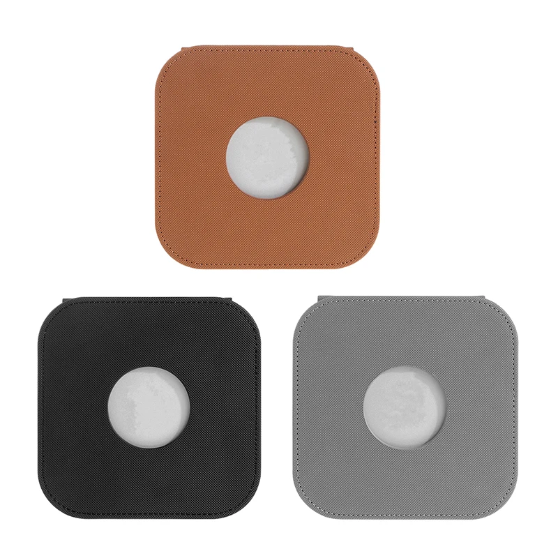 Desktop Computer Protective Case For Mac Mini M4 2024 Leather Sleeve Shockproof Storage Bag Mini PC Table Protector Cover