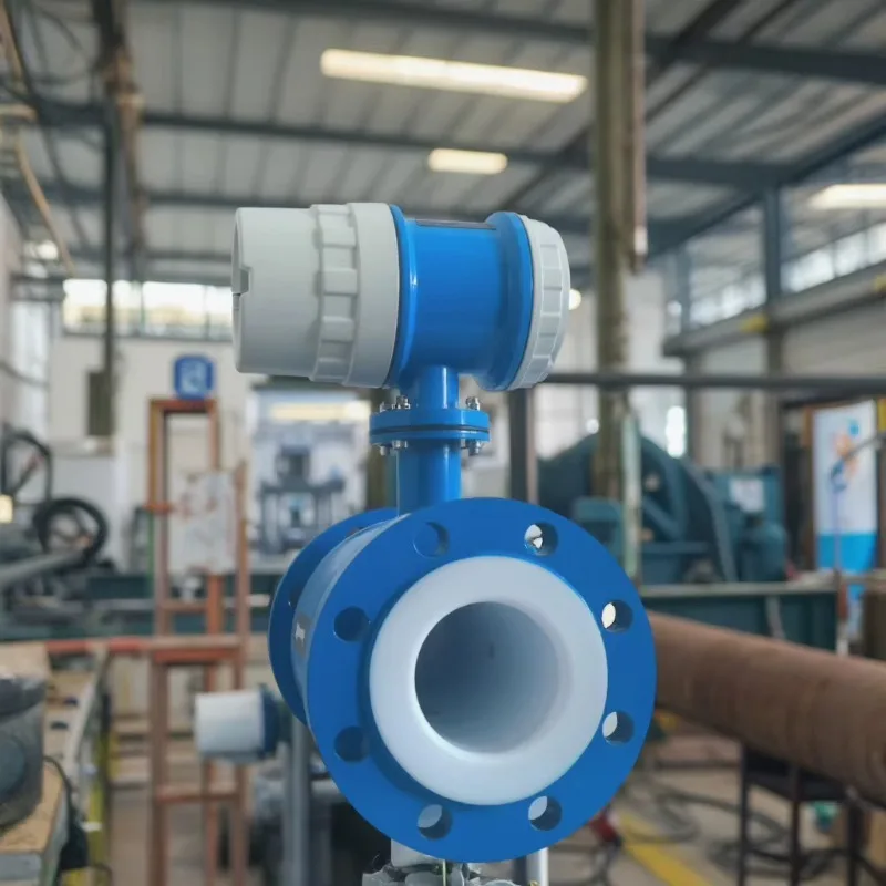 High Precision Stainless Steel Abrasion Resistant Electromagnetic Flowmeter Flange Connection High Pressure Water Fluid OEM