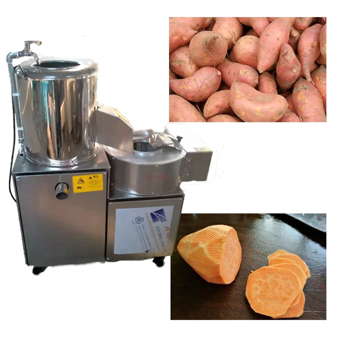 Win Good Admiration Potato Auto Washing And Cutting Machine Potato Chip Slicer Electric Potato Peeling Machine