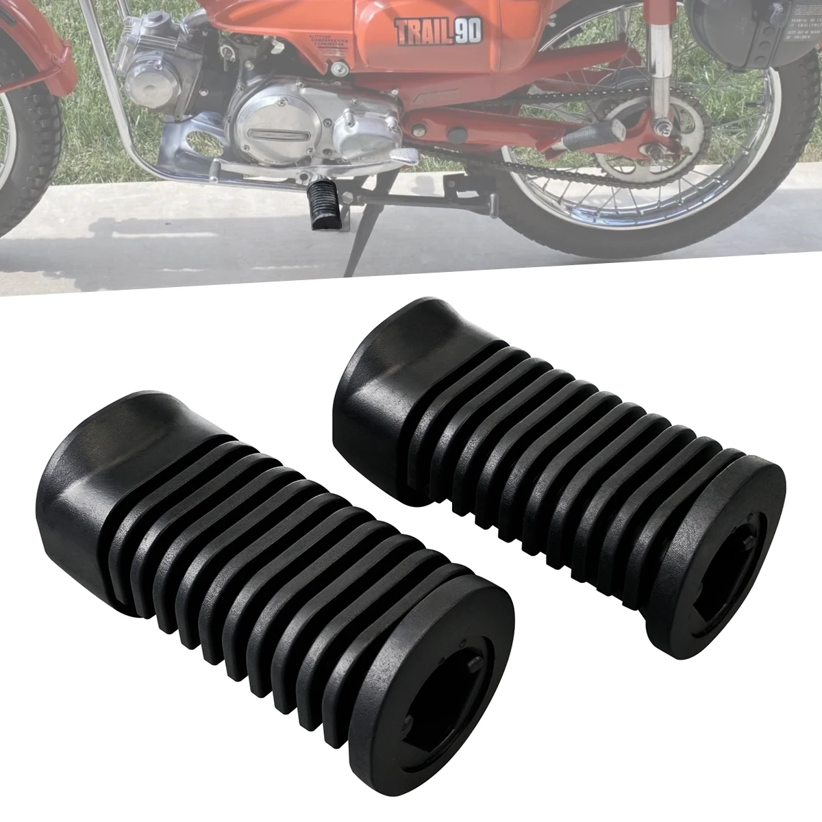 Motorcycle Footpeg Rubber Covers for Honda CB175 1969-1970 CL175 1968-1970 CB350 CL350 68-70 CB450 66-70 CL450 67-70 CB750 69-70