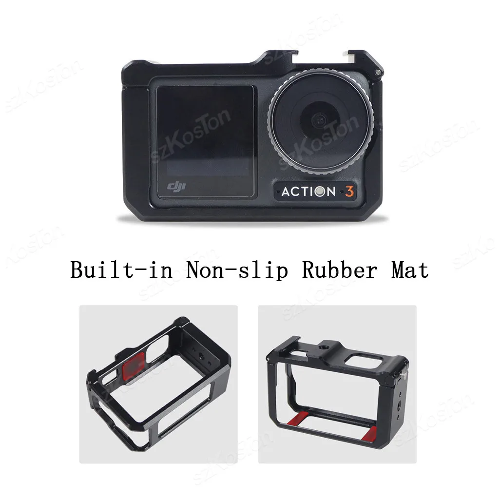 Алюминиевая рамка для DJI Osmo ACTION 5 Pro 4 3 металлическая клетка быстросъемное крепление с холодным башмаком полная защитная рамка