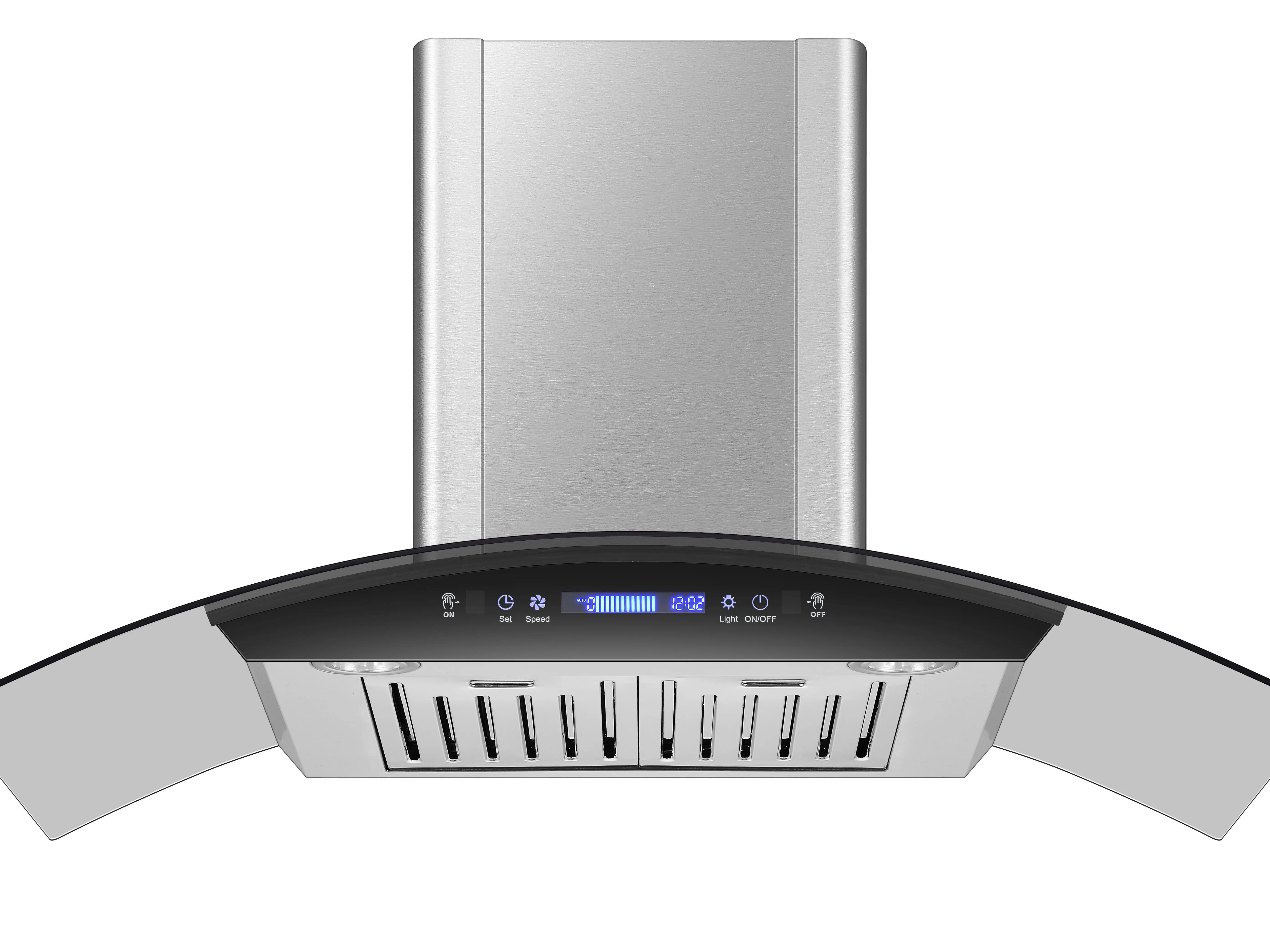 شفاط الطباخ العمودي، شفاط المطبخ العادم من الفولاذ المقاوم للصدأ المثبت على الحائط