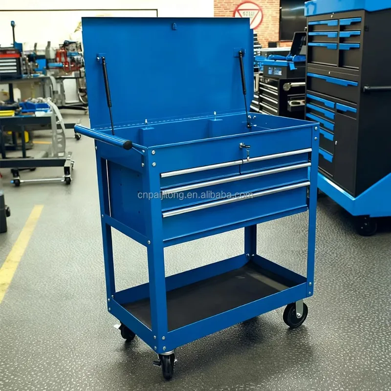 2026 Movable Tool Chest Whole Metal Workshop Trolley Rolling Tool Box Drawer Chest On Wheels Stainless Tool Trolley