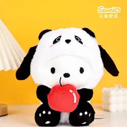 Anime Sanrio Pochacco Panda Style Stuffed Plush Toys Throw Pillow Cute Kawaii Children Doll Puppy Birthday Gift For Kid Boy Girl